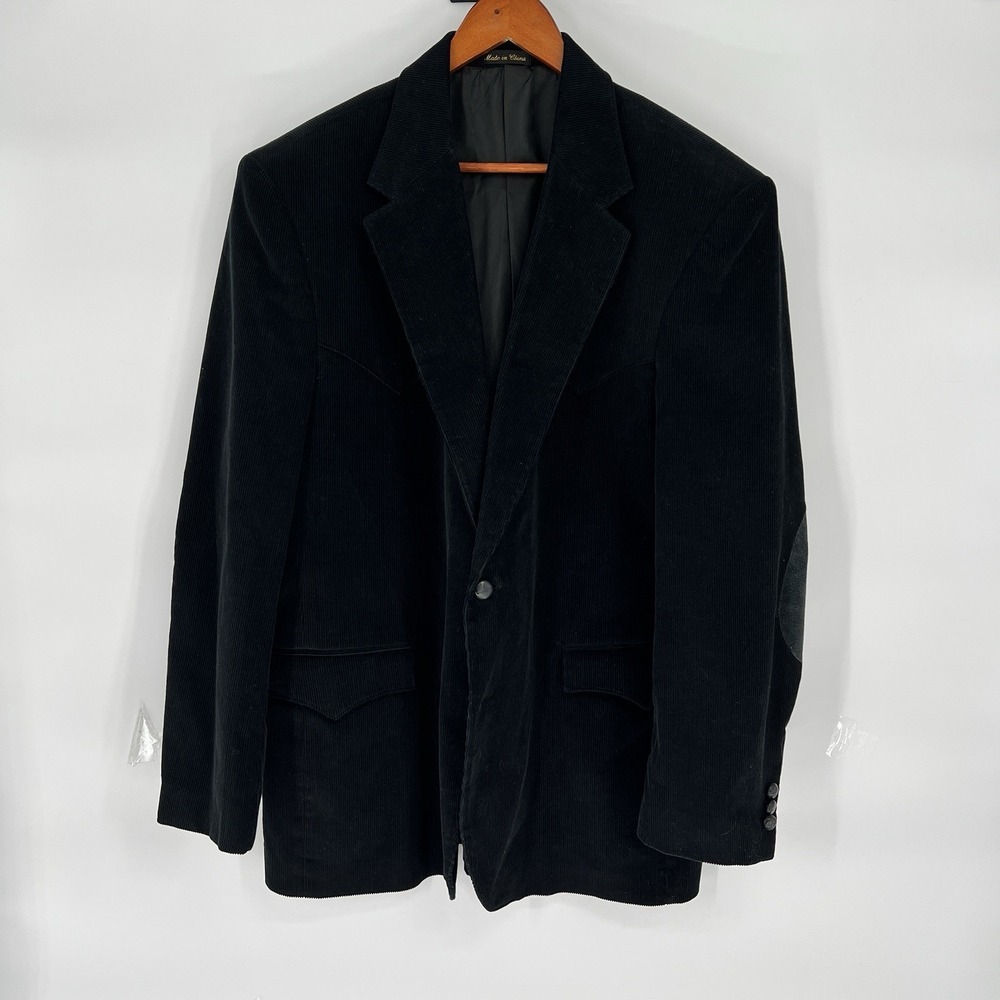 VTG Circle S Corduroy Western Blazer Mens 46R Cowboy Rodeo Business Casual Suit